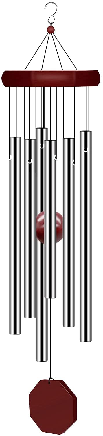 Memorial Wind Chimes Outdoor Large Deep Tone  Sympathy Wind-Chime Personalized with 6 Tuned Tubes  Elegant Chime for Garden Patio Balcony and Home